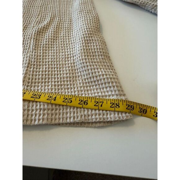 NEW Free People Go-To Ecru Waffle Knit Mini Drs SzM Boho, Cottagecore, Milkmaid - Picture 10 of 16